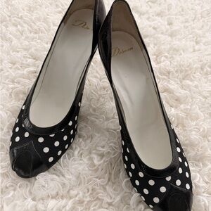 Dolman Black and White Polka Dot Pumps 11